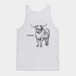 Stoked Cow Light Background Tank Top